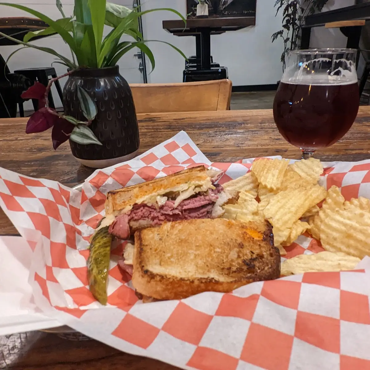 Pastrami Reuben on Sourdough
