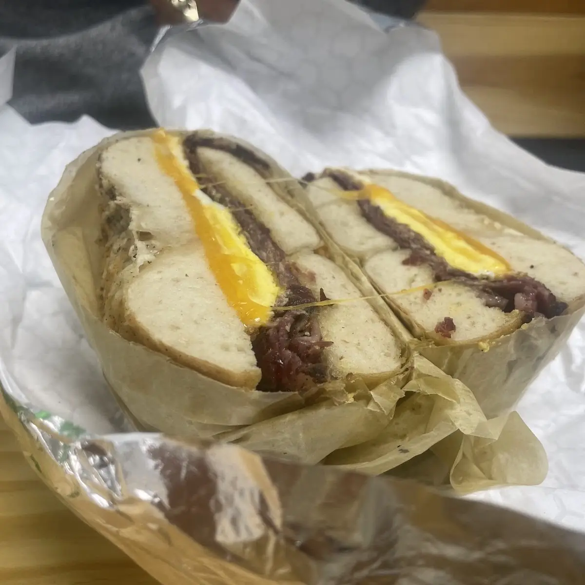 Pastrami Breakfast Sandwich