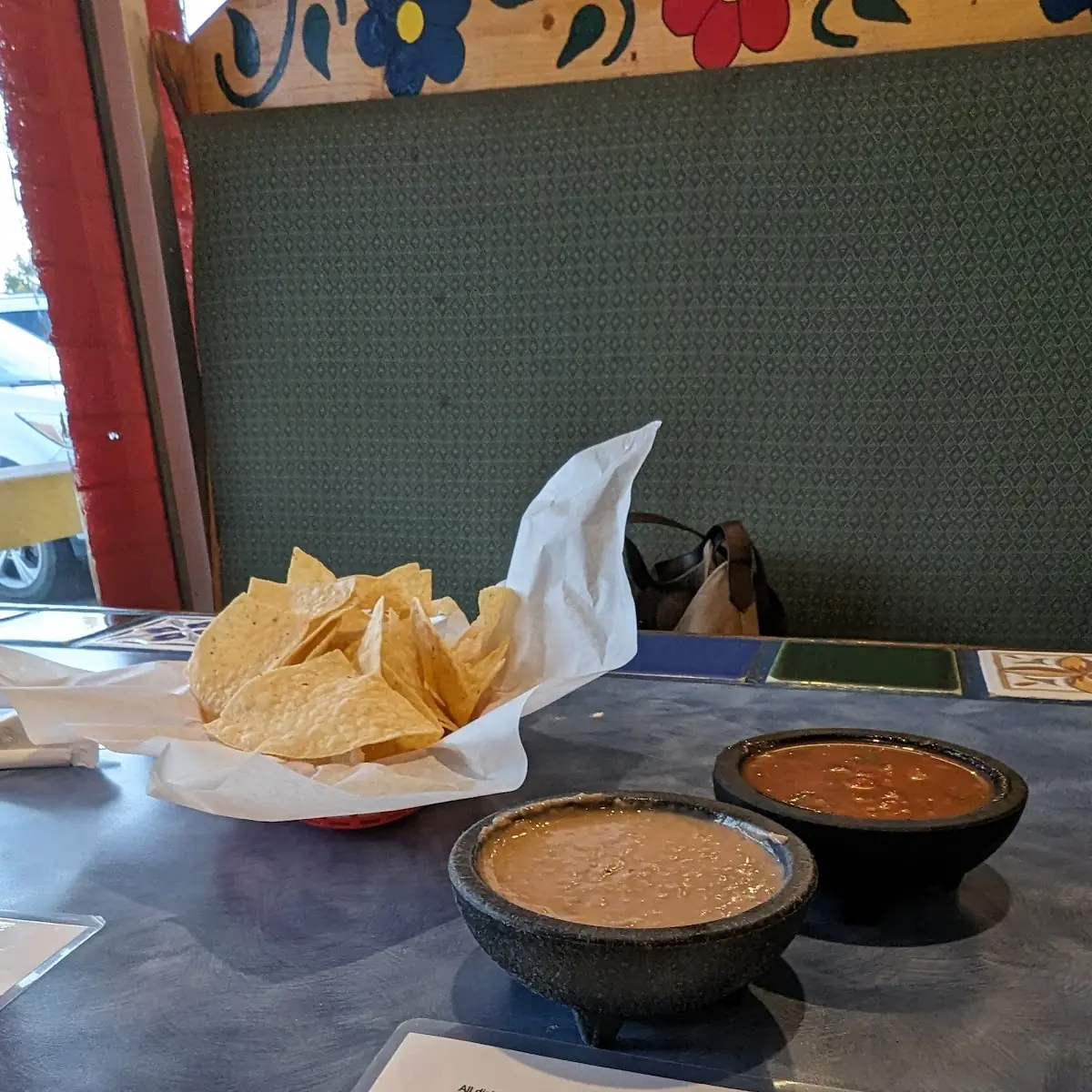 Chips and Salsa with Refried Beans