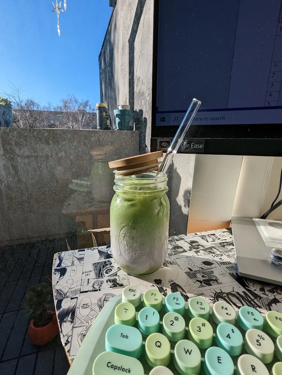 Cute Drink Ube Matcha Latte