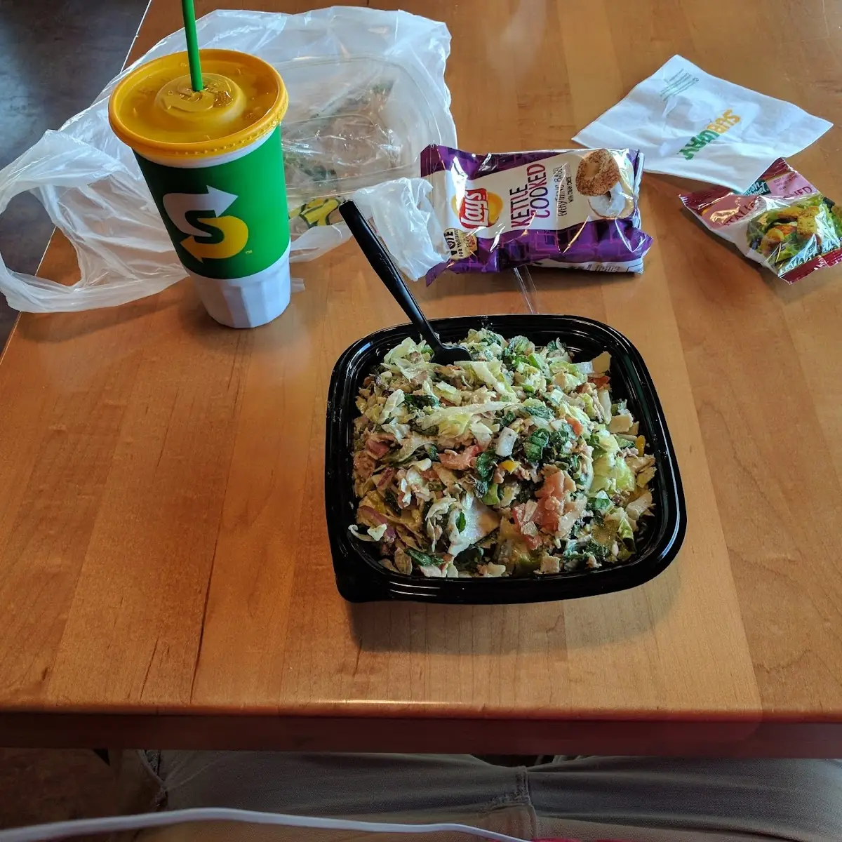 Subway Club Salad with Chips