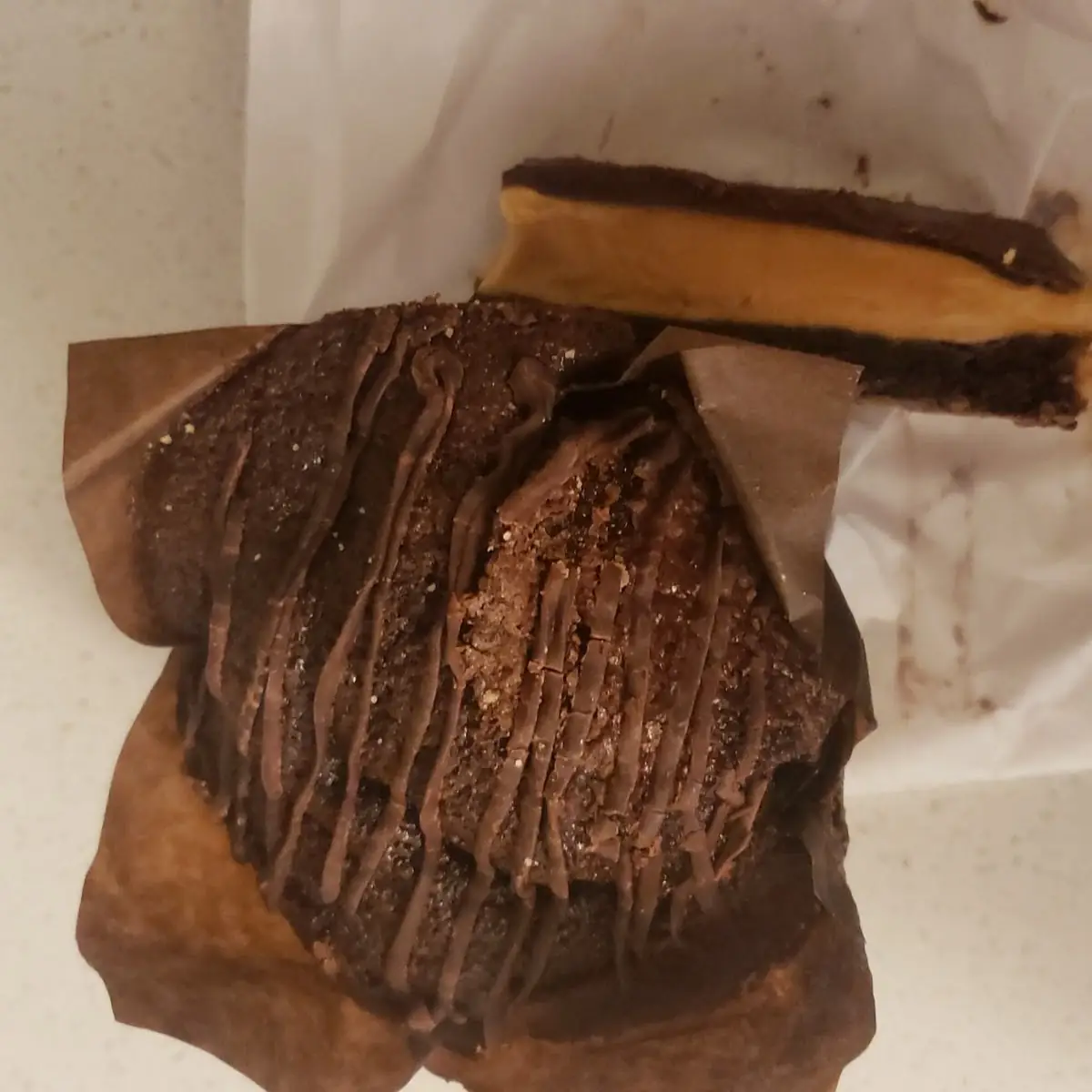 Peanut Butter Chocolate Bar and Chocolate Muffin