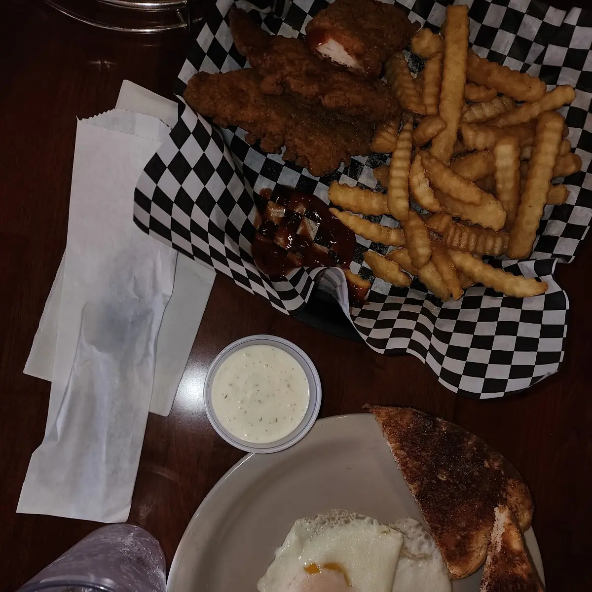 What a Breakfast Combo Chicken Stips Kids Meal with a Breakfast Favorite