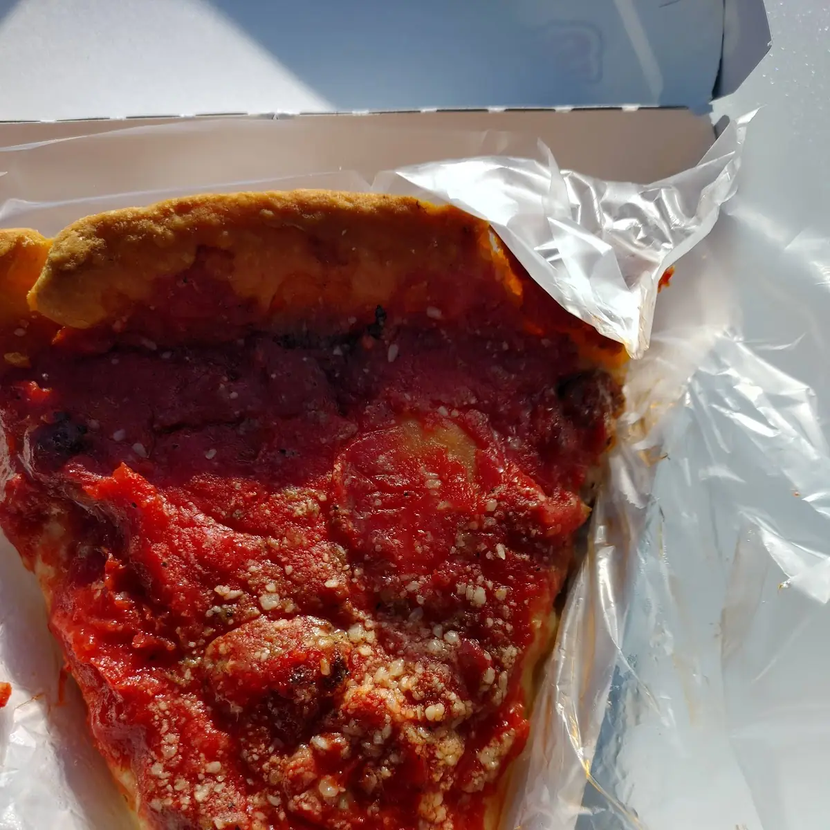 Deep Dish Cheese Pizza Slice