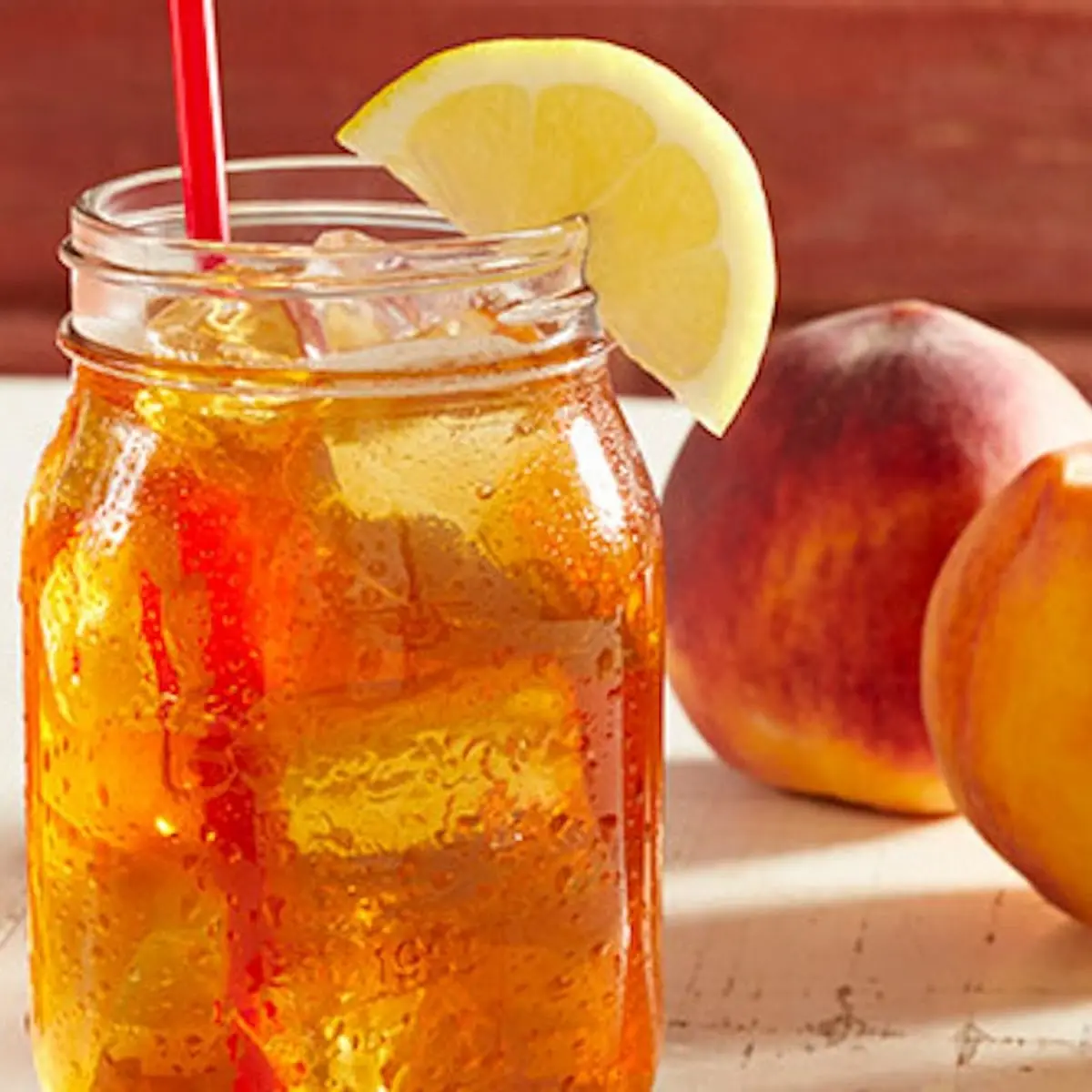 Freshly Brewed Peach Iced Tea