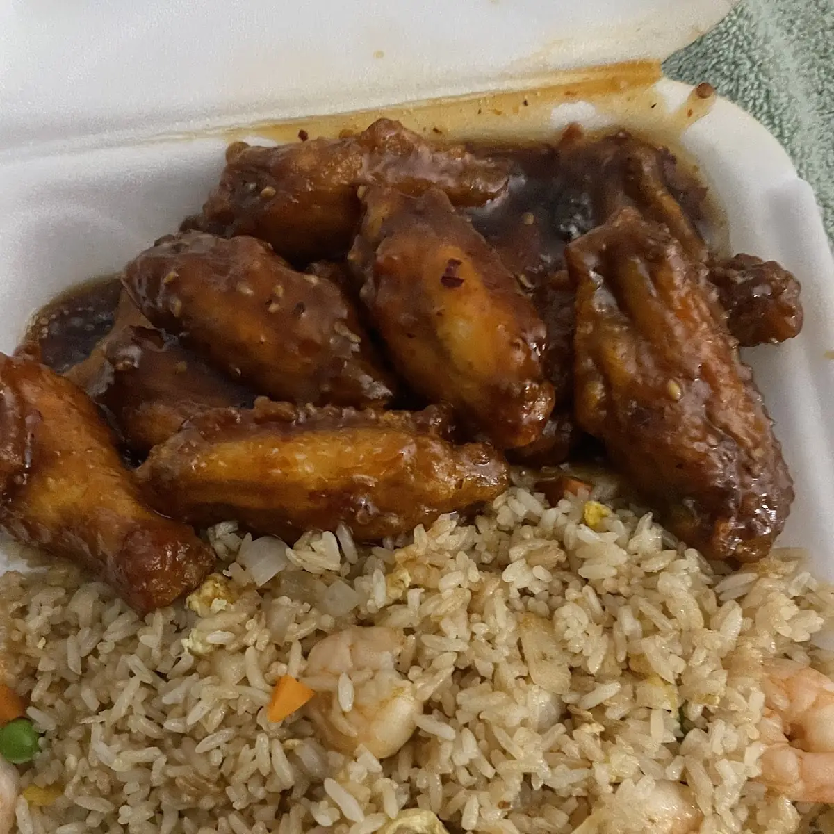 Sweet and Sour Chicken and Fried Rice