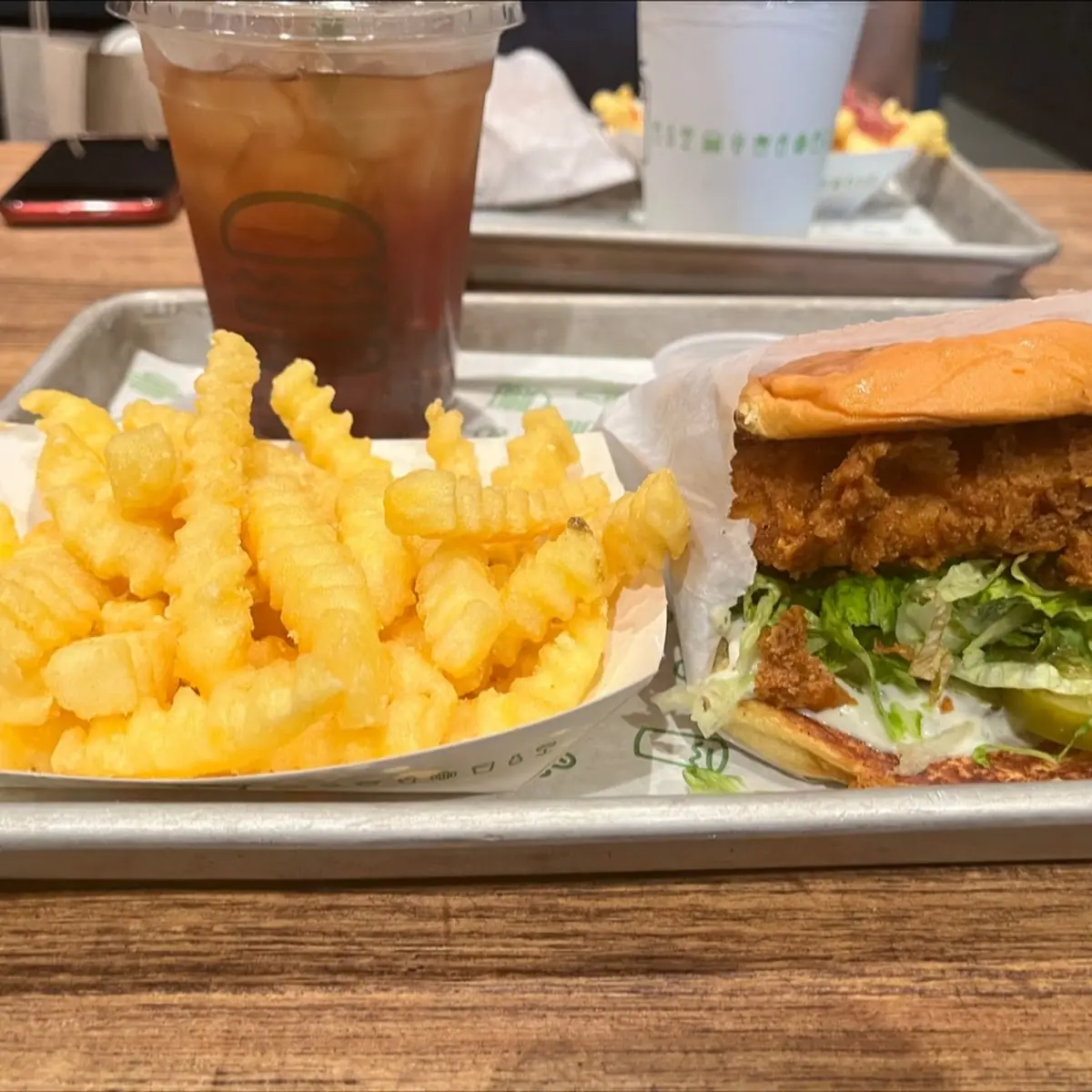 Chicken Sandwich Fries Sweet Iced Tea