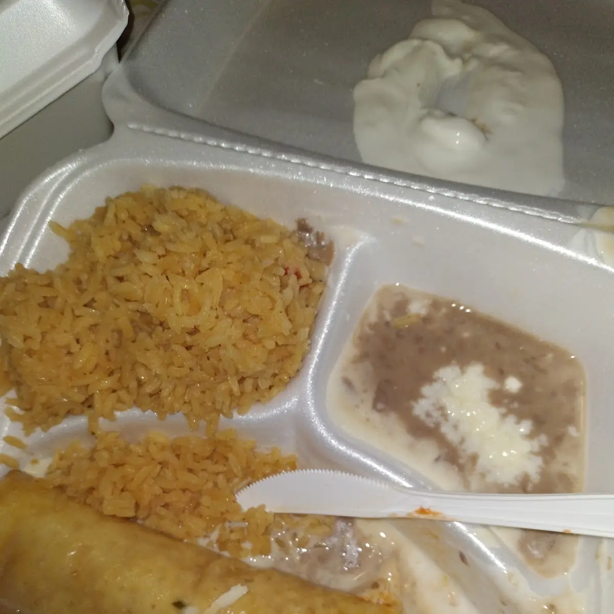 Chimichanga Refried Beans and Rice