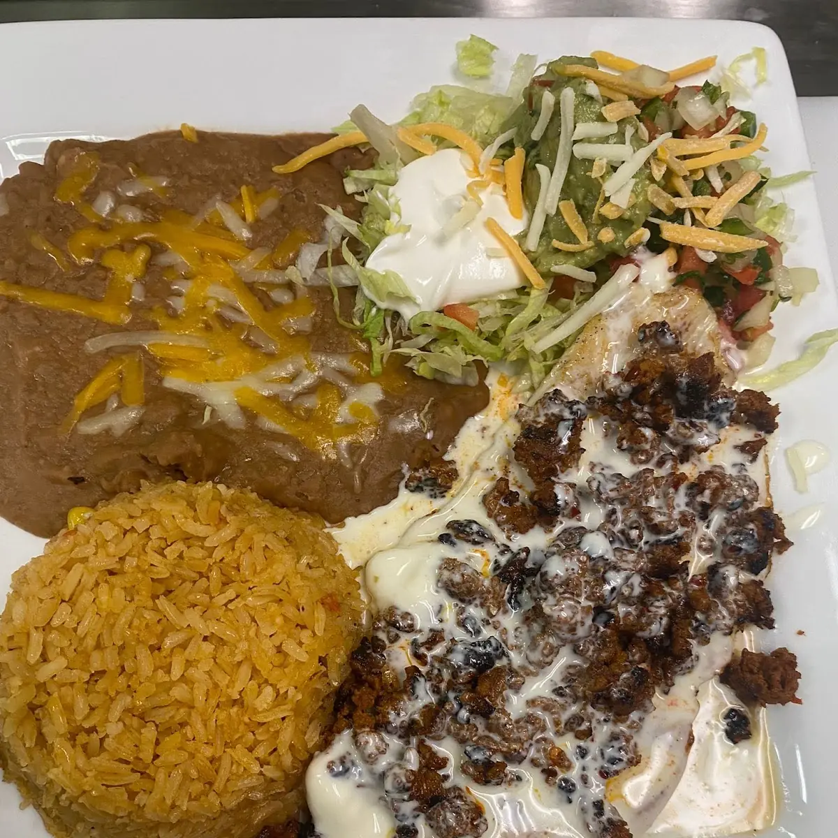 Enchilada with Rice & Beans