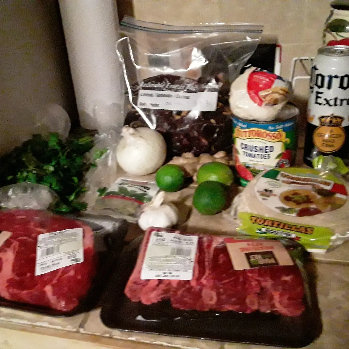 Ingredients for Birria Tacos
