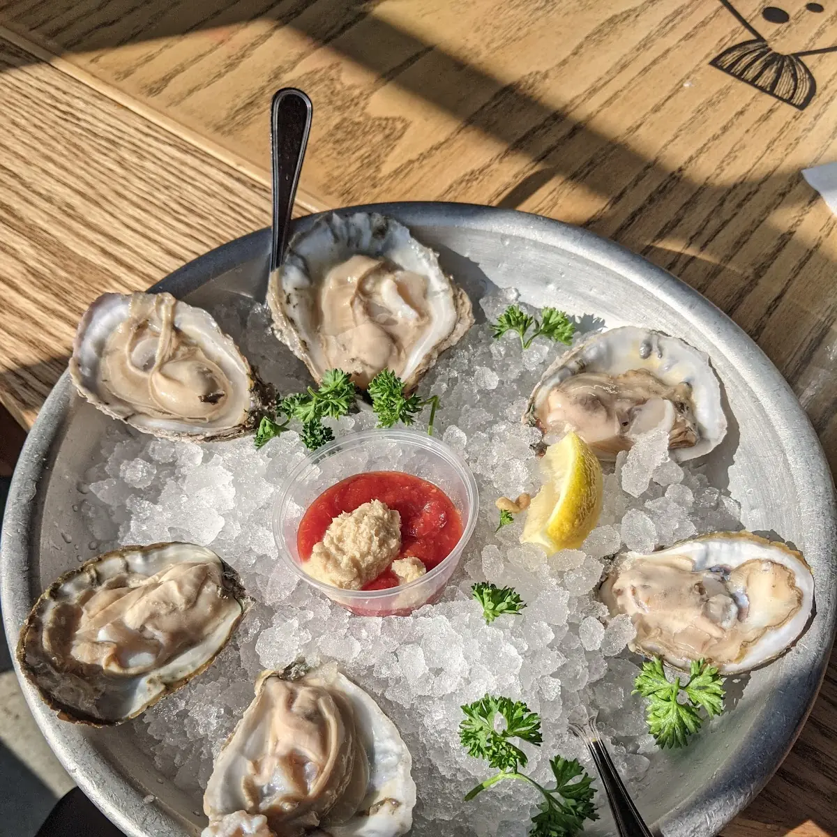 Oysters on the Half Shell Garlic Shrimp