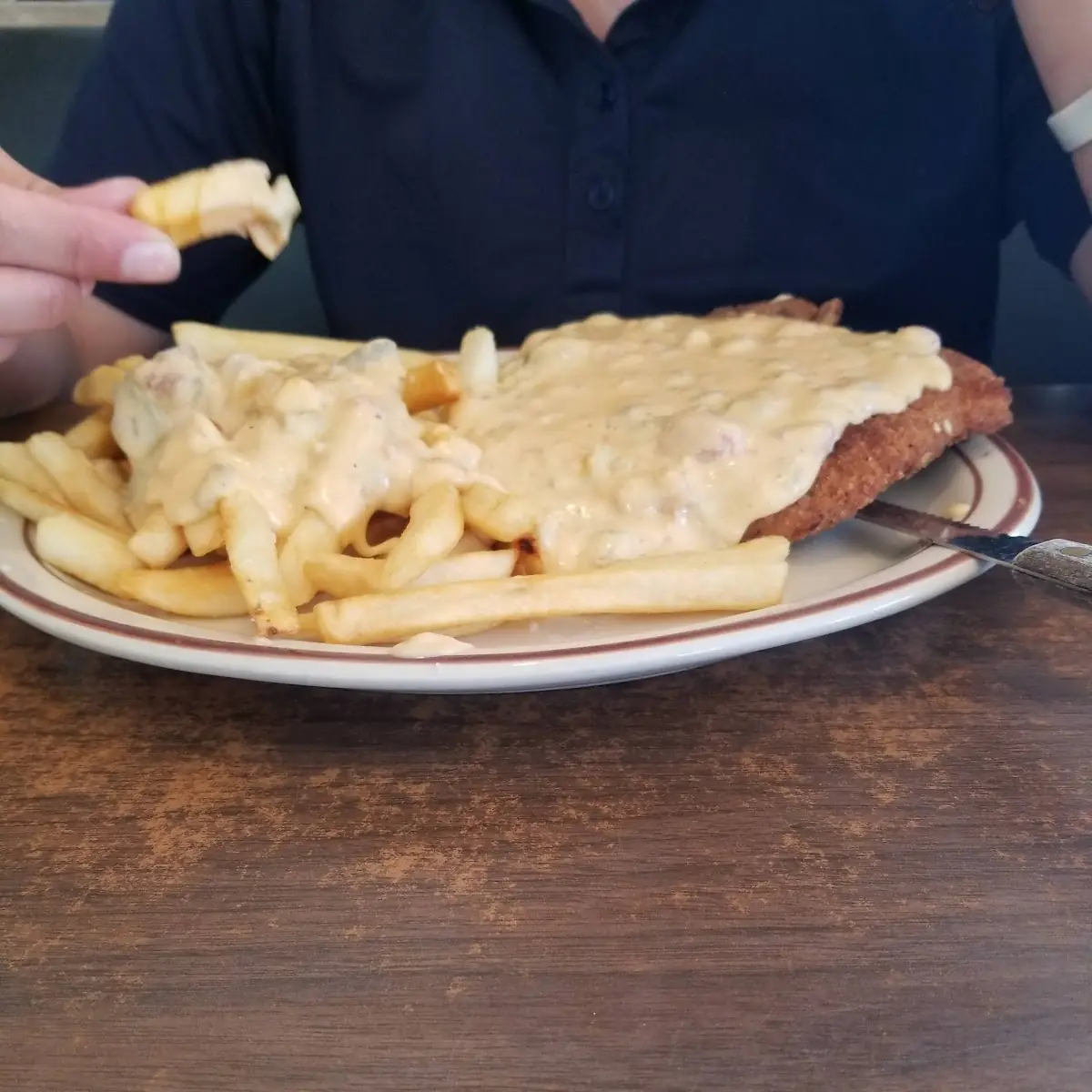 Chicken Fried Steak with Queso