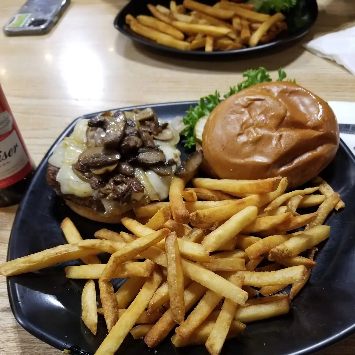 Mushroom and Swiss Burger