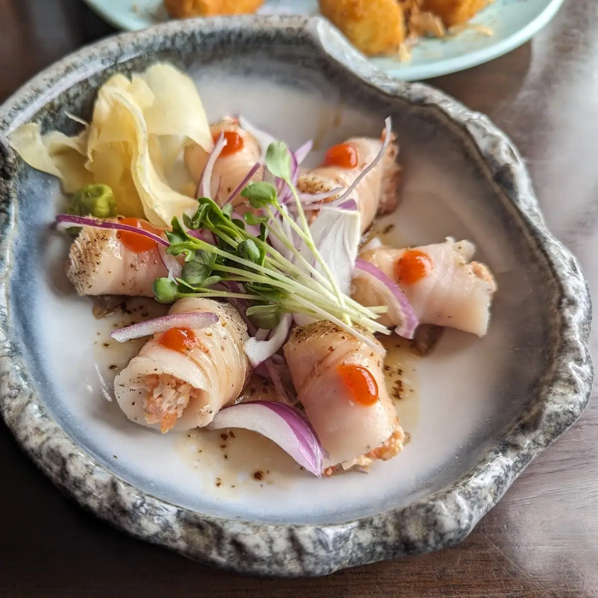 Albacore Tataki with Crispy Onions