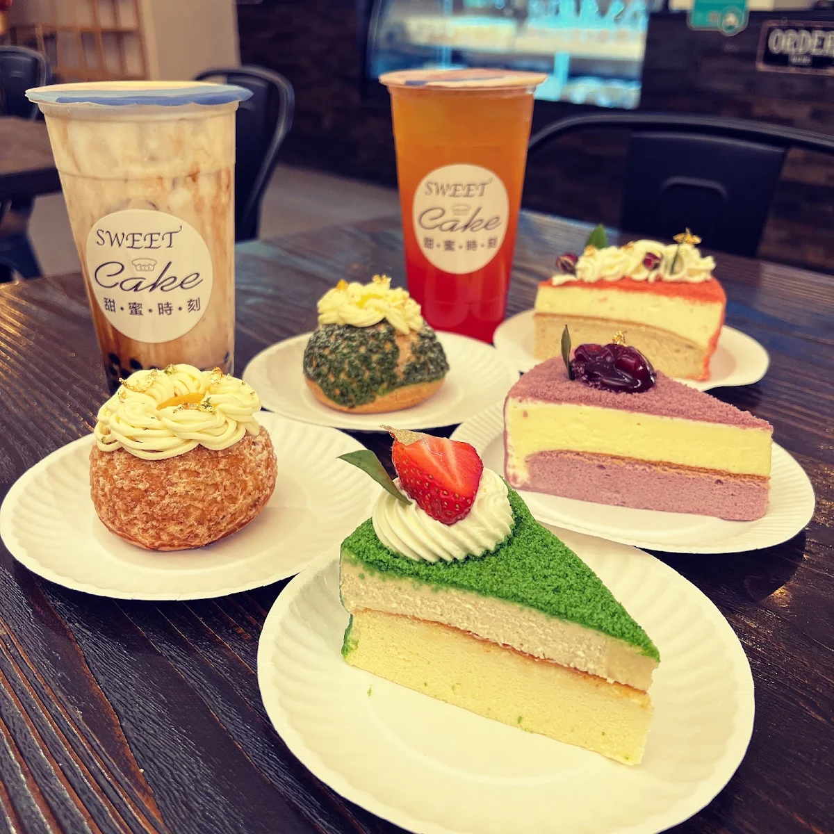 Lychee Green Tea Cheese Cake