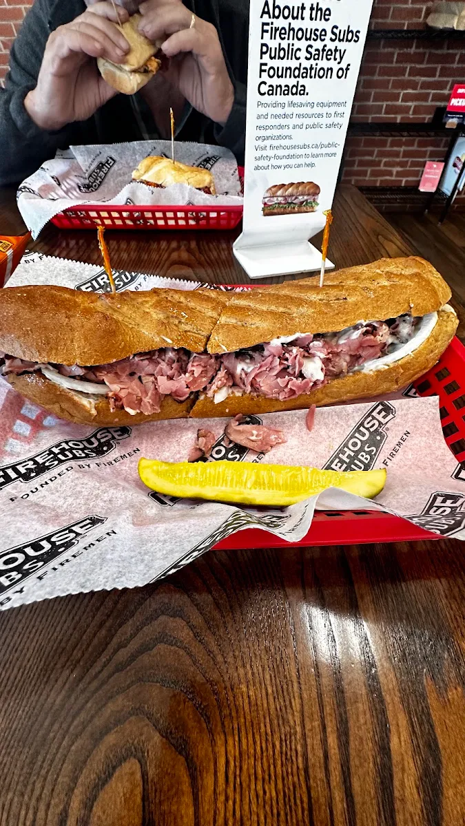 Montreal Smoked Meat Sandwich, Firehouse Subs Highbury