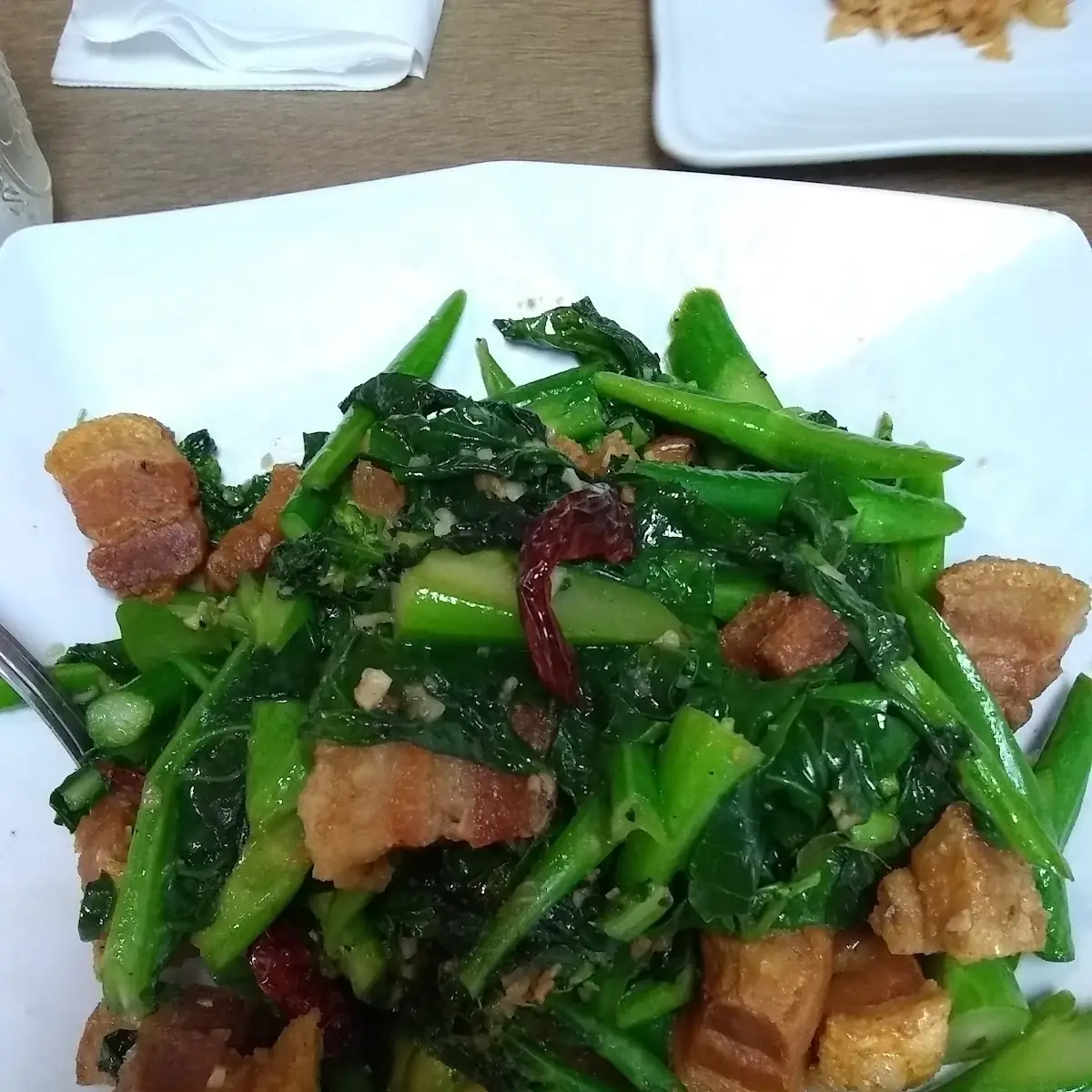 Crispy Pork with Chinese Broccoli