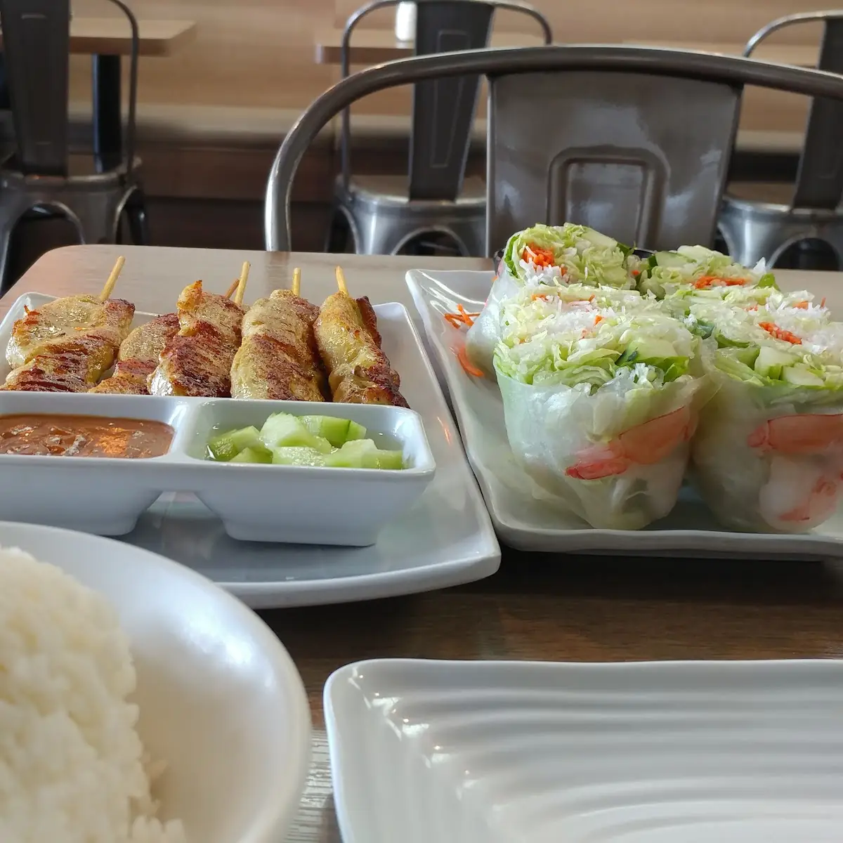 Spring Roll Satay Chicken