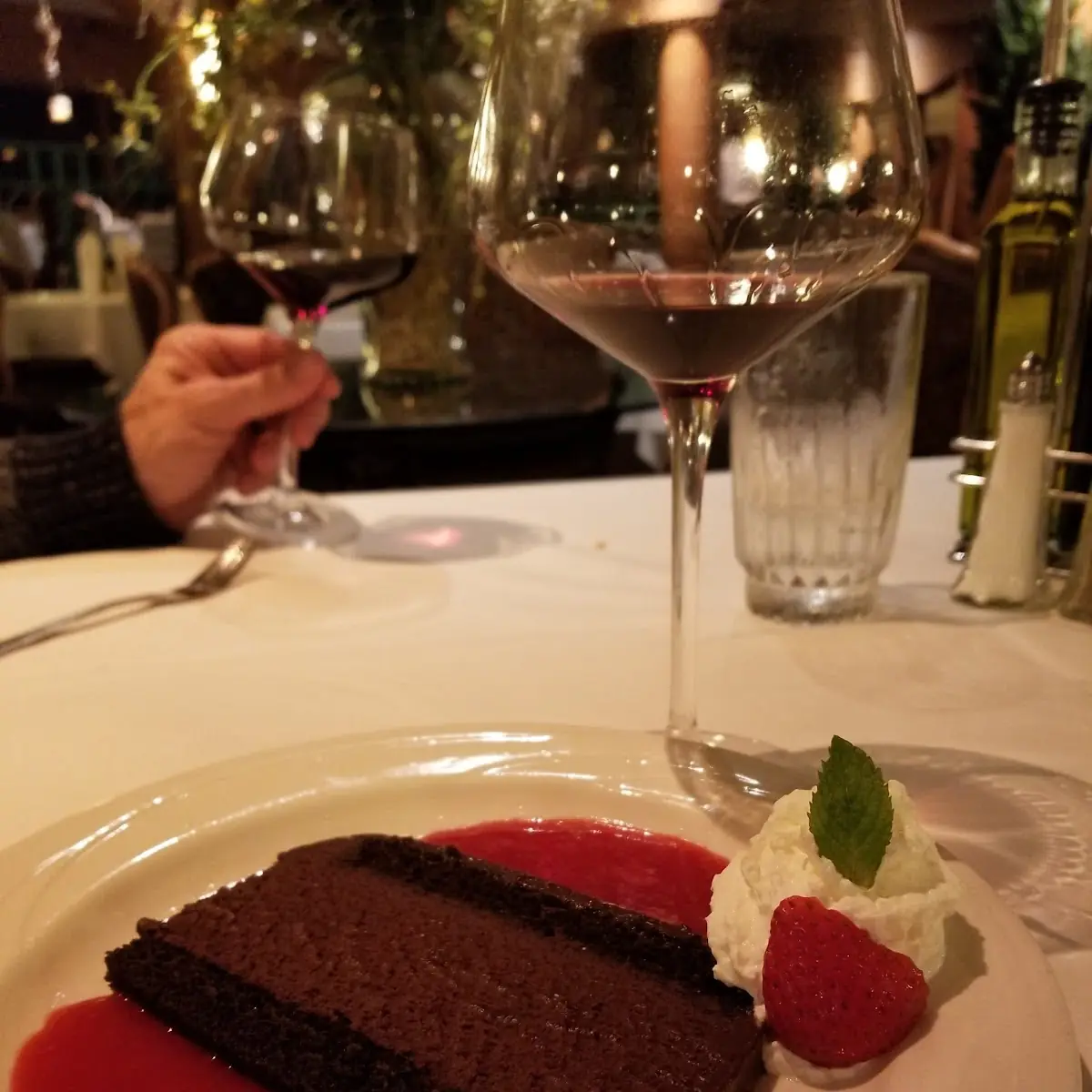 Chocolate Cake with a Raspberry Puree
