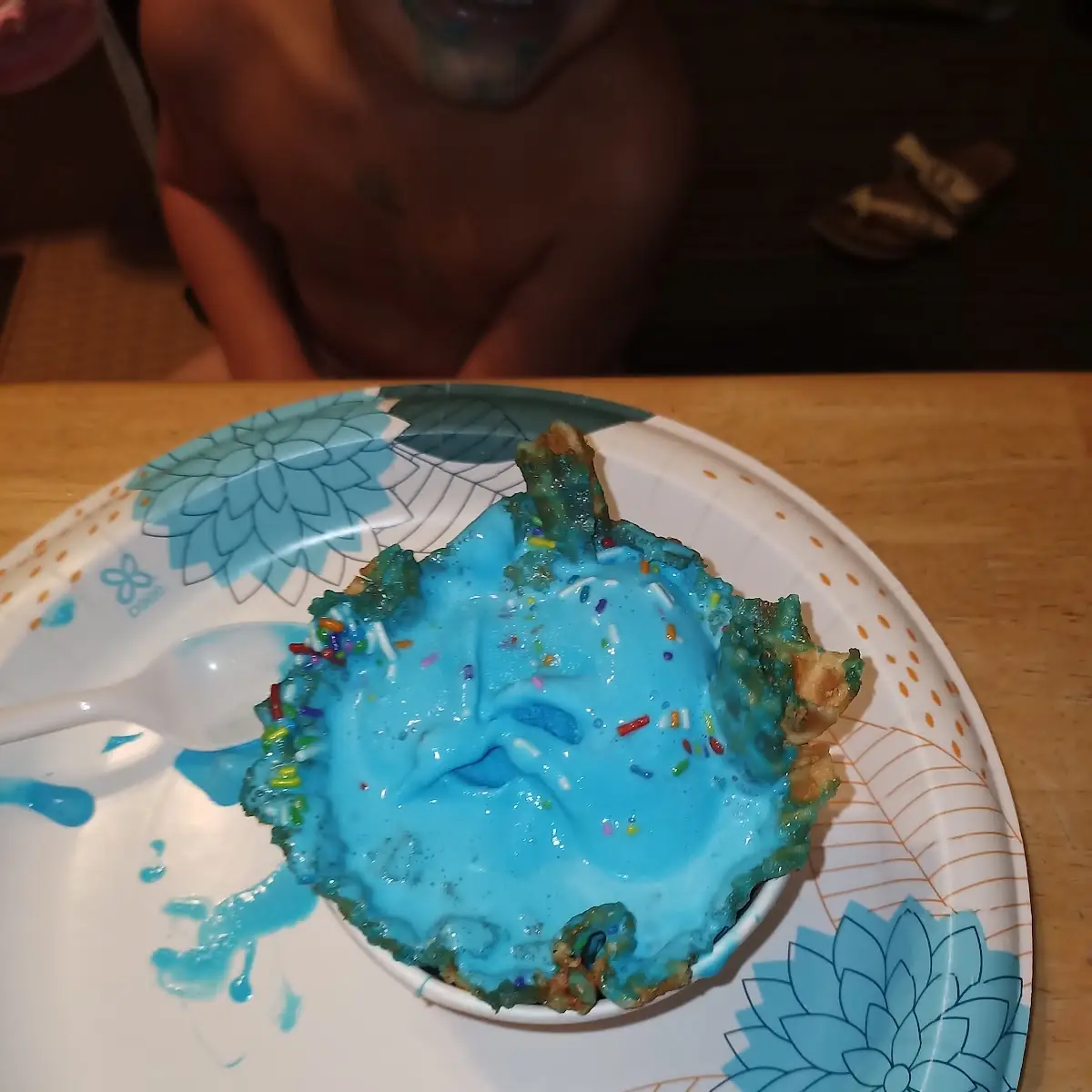 Cotton Candy in a Waffle Cone
