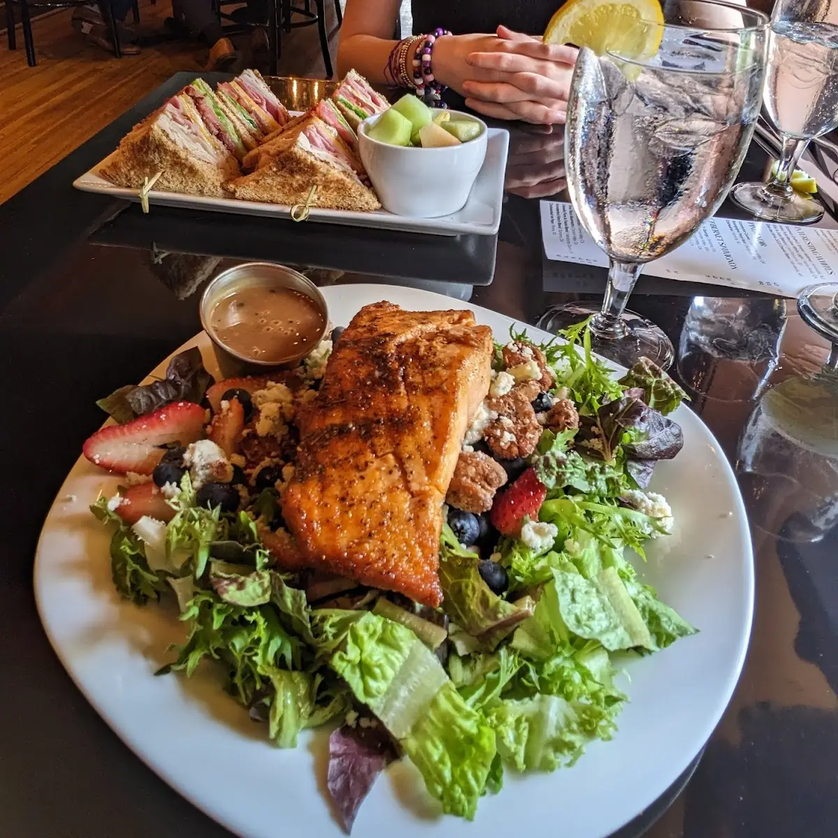 Blackened Salmon on Figaro Salad