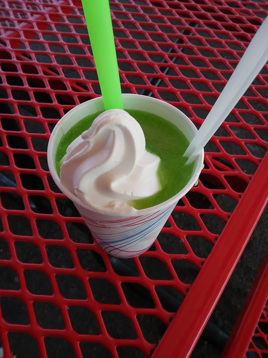 Lime Slush with Vanilla Ice Cream