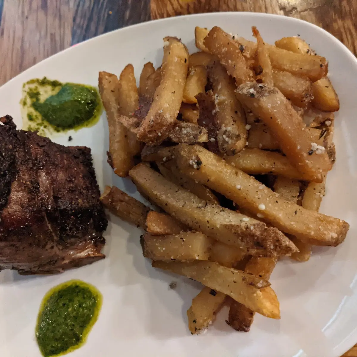 Lamb T-Bone with Truffle Fries