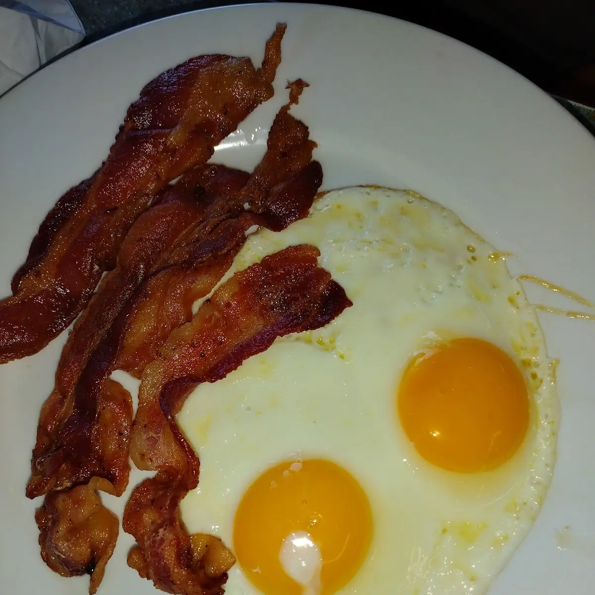 Sunny Side Up Eggs and Bacon