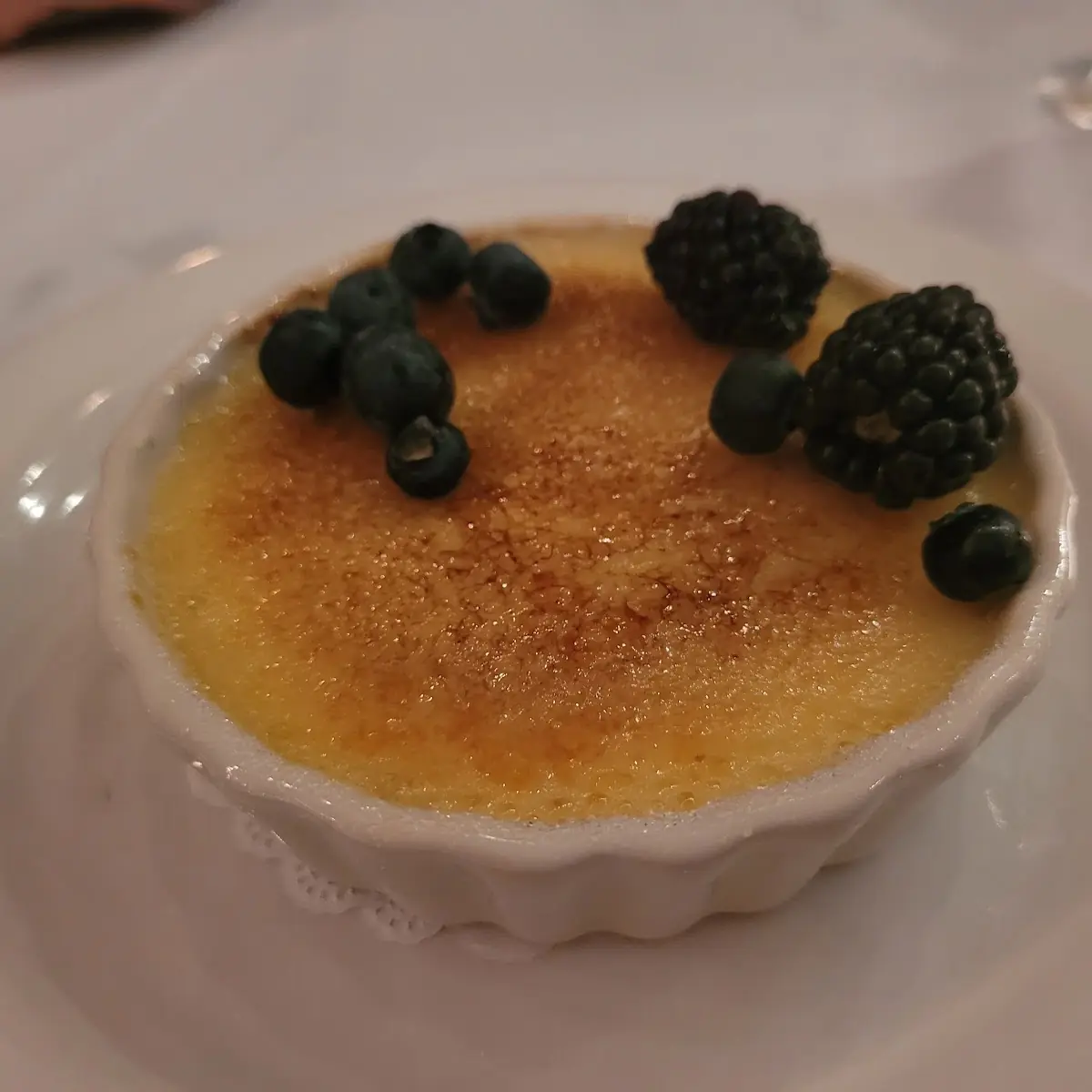 Crème Brûlée with Fresh Berries