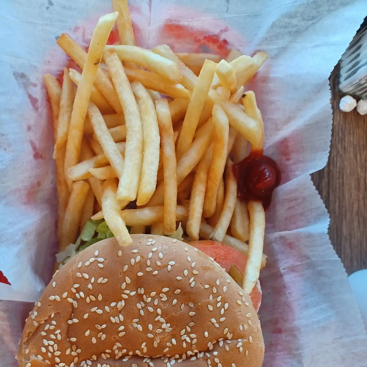 Bacon Cheeseburger and Fries