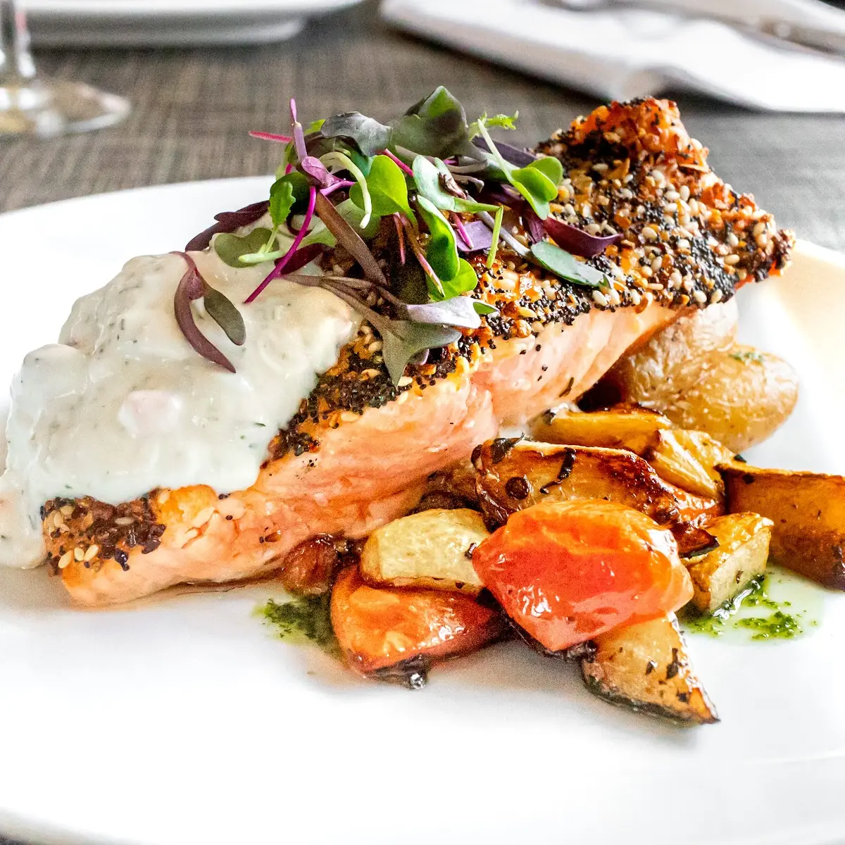 Crispy Seared Salmon