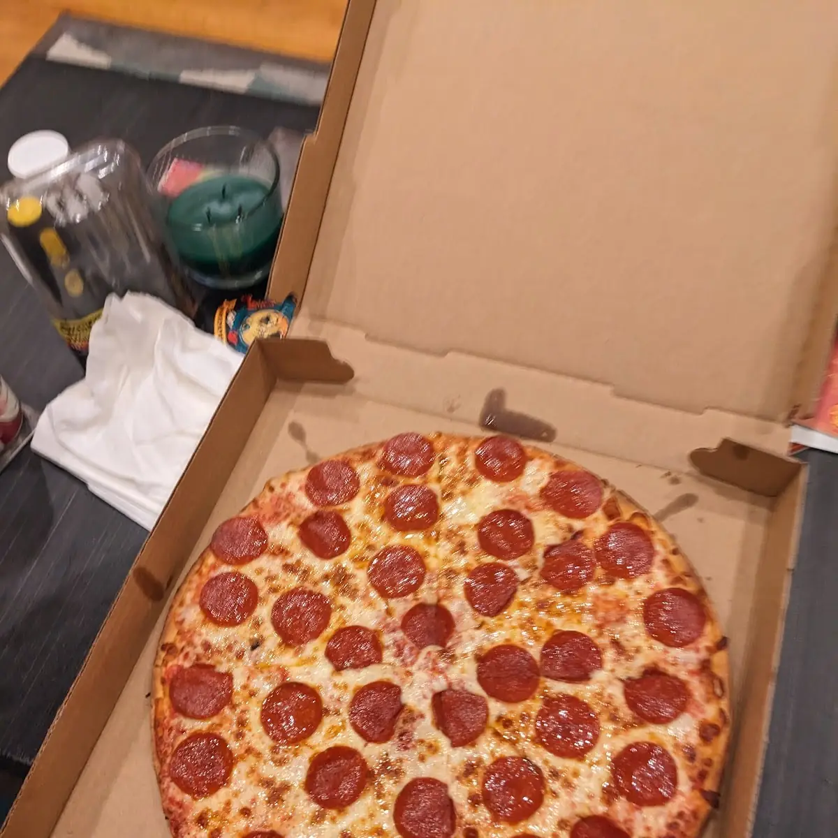 Thin Crust Pepperoni Pizza