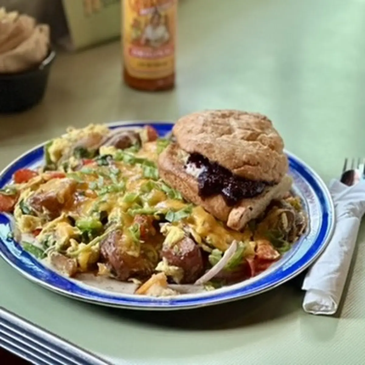 Jebs Open Faced Biscuit Sandwich