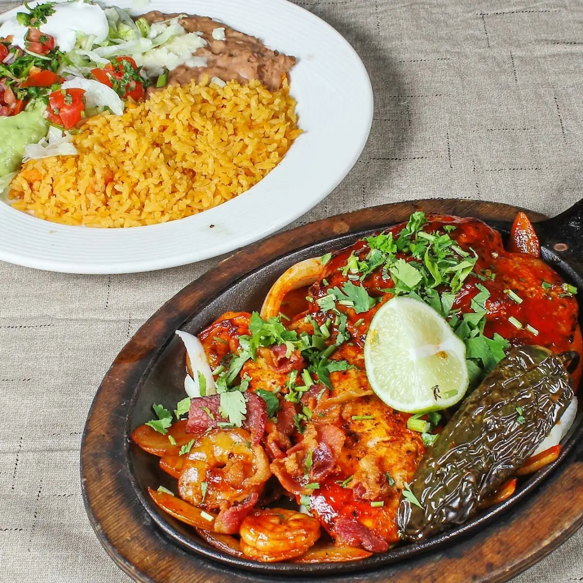 Chicken and Shrimp Fajitas