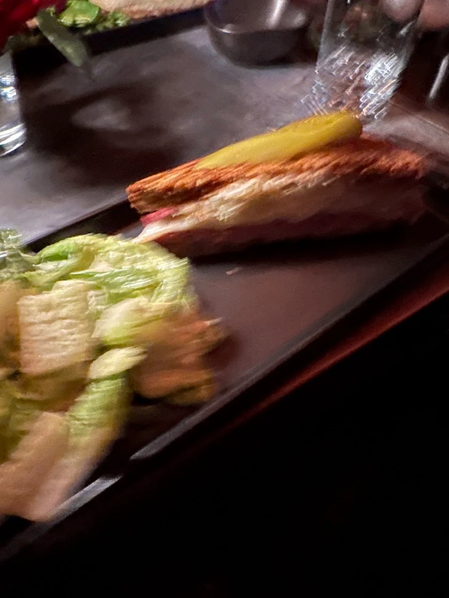 Caesar Salad and Reuben Sandwich