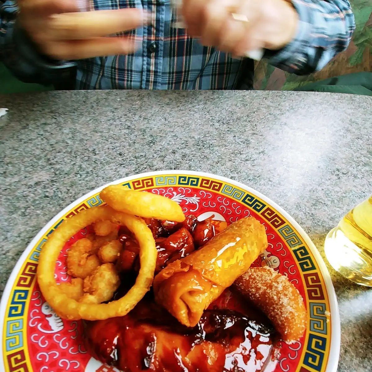 Onion Rings Egg Roll Boneless Chicken