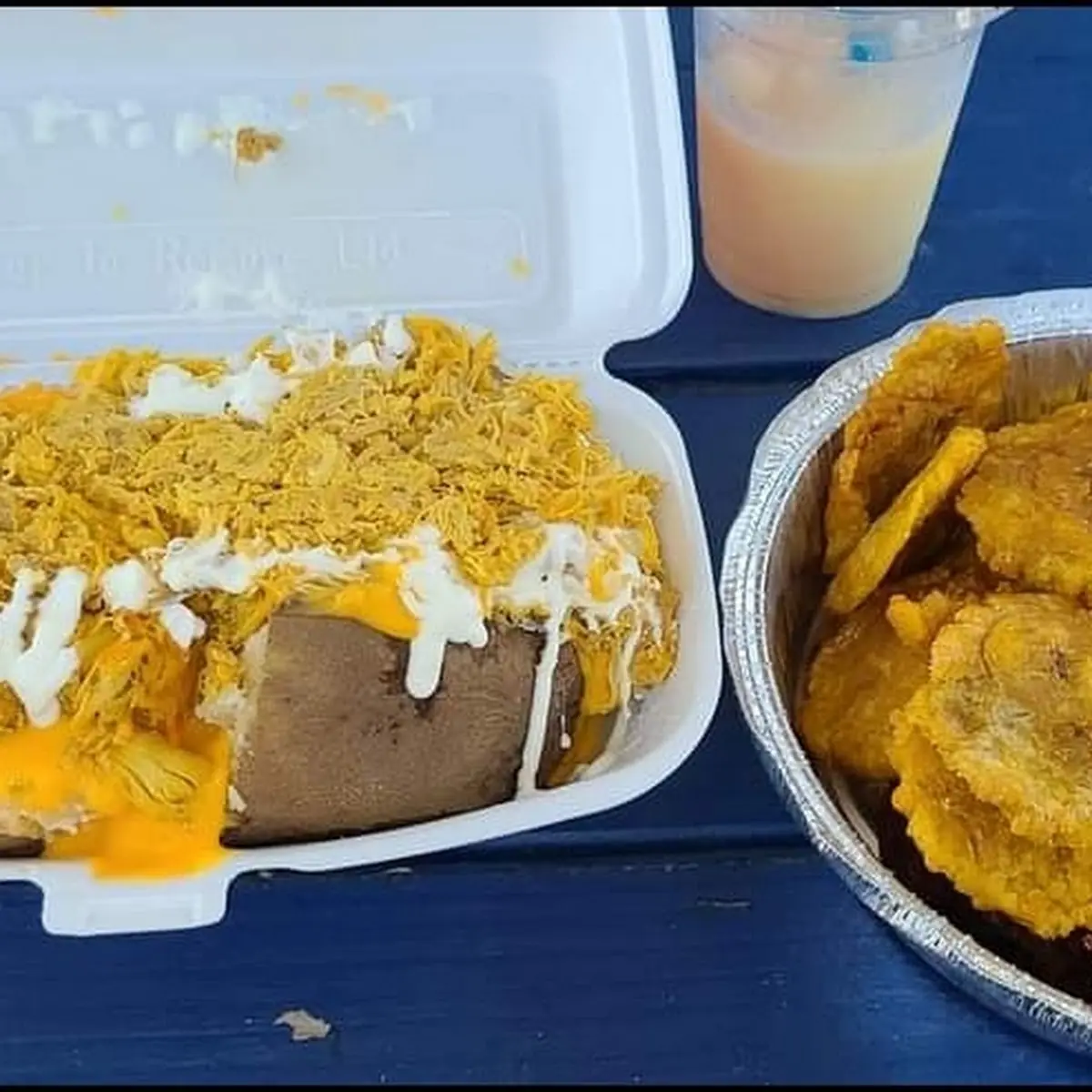 Stuffed Chicken Potato and Plantains and Beef