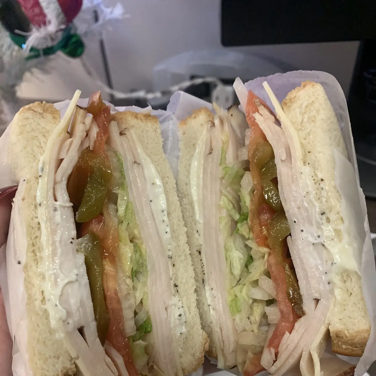 Club Sandwich Ham or Turkey & Bacon With Topping