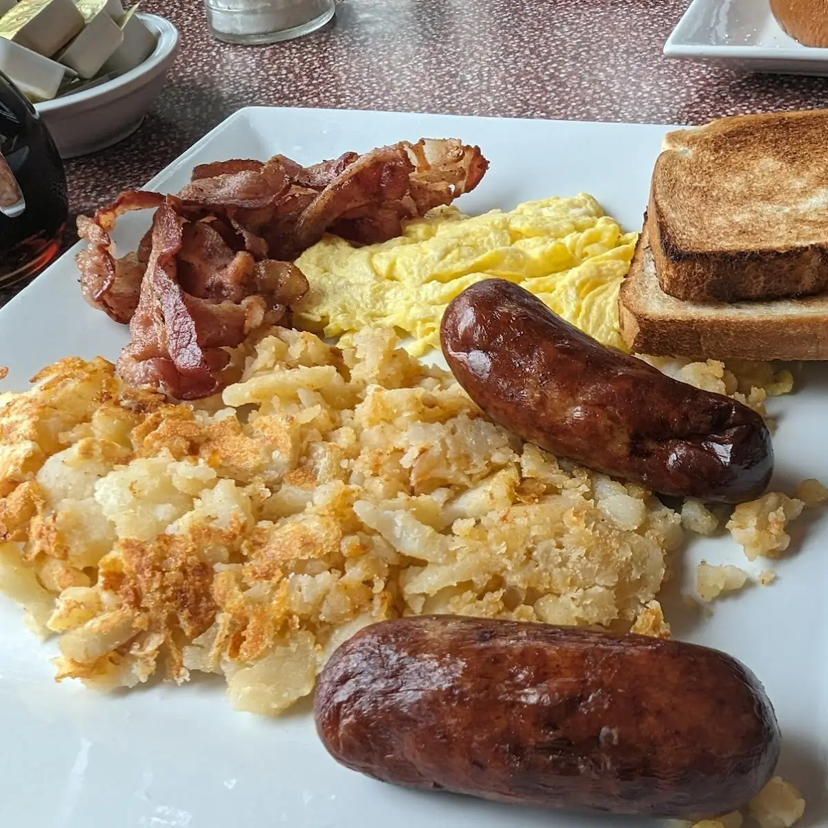 With Ham Bacon Sausage or Scrapple