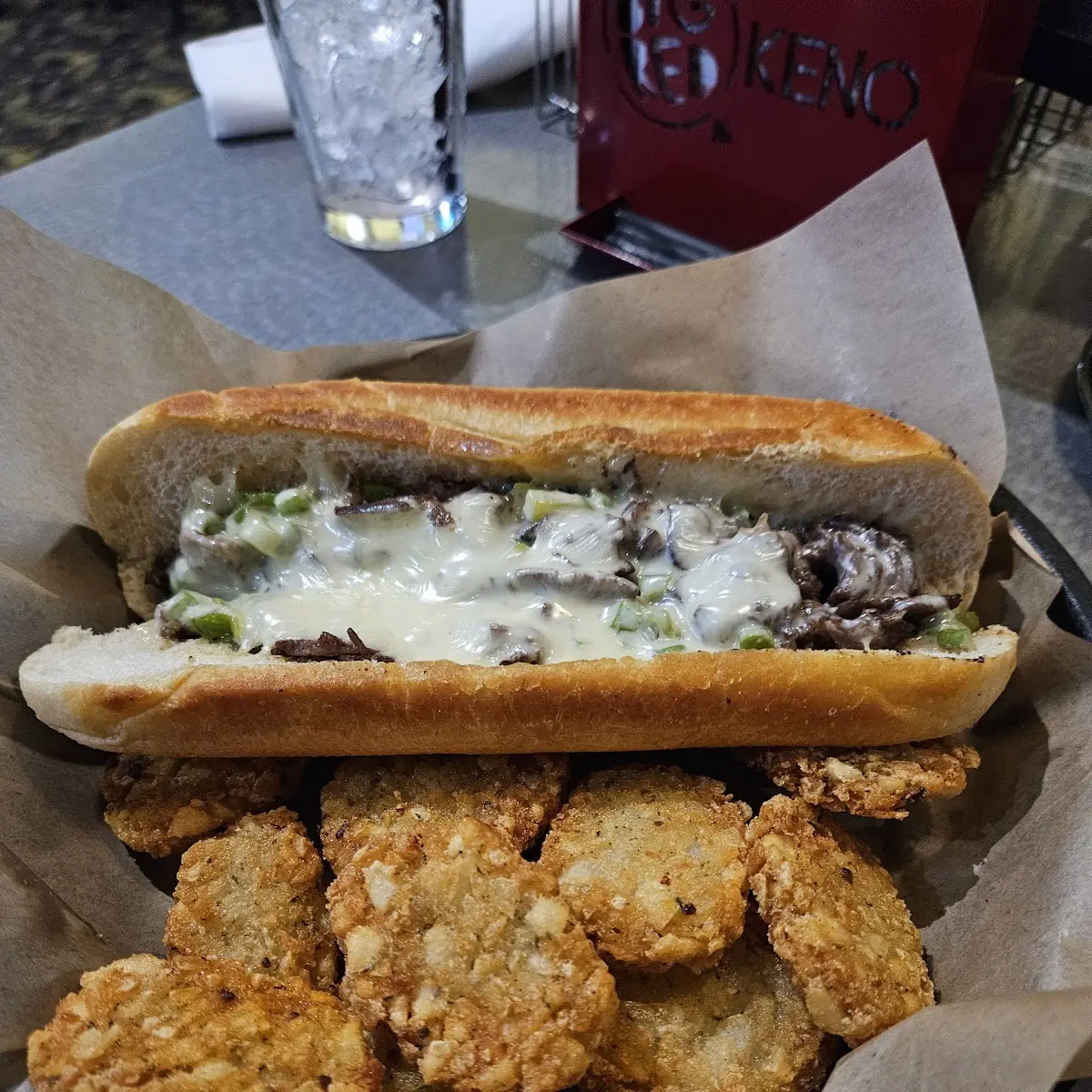 Philly Cheesesteak & Tater Cakes