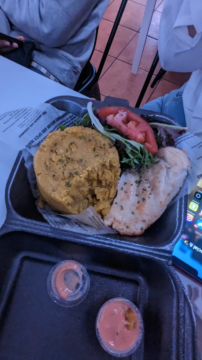 Mofongo with Garlic Chicken Breast