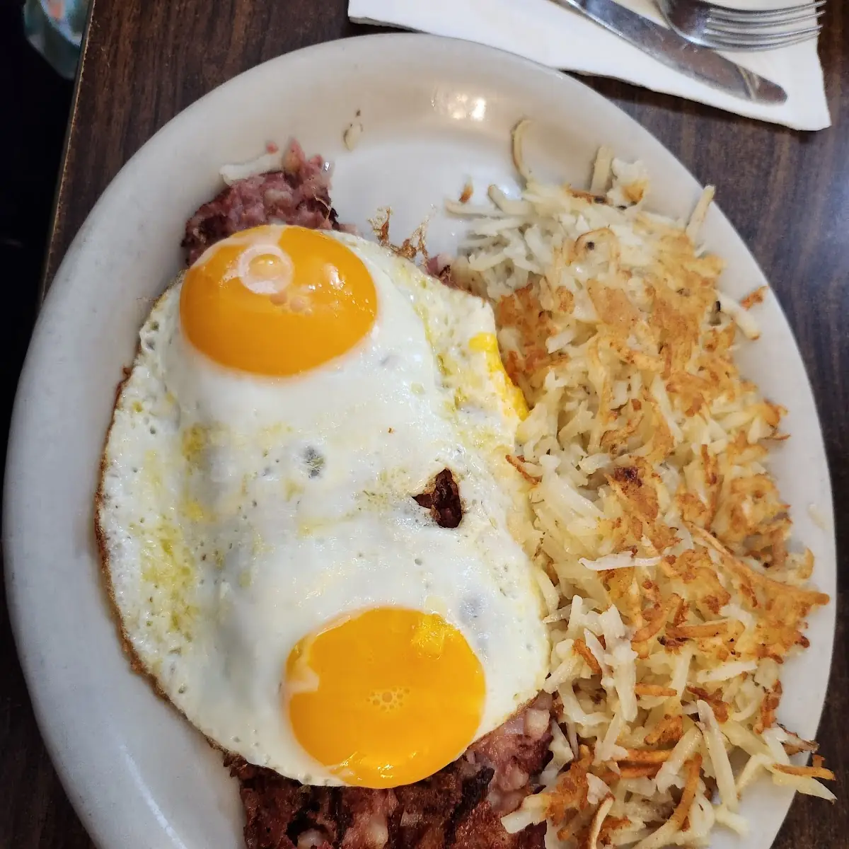 Corn Beef Hash and Eggs