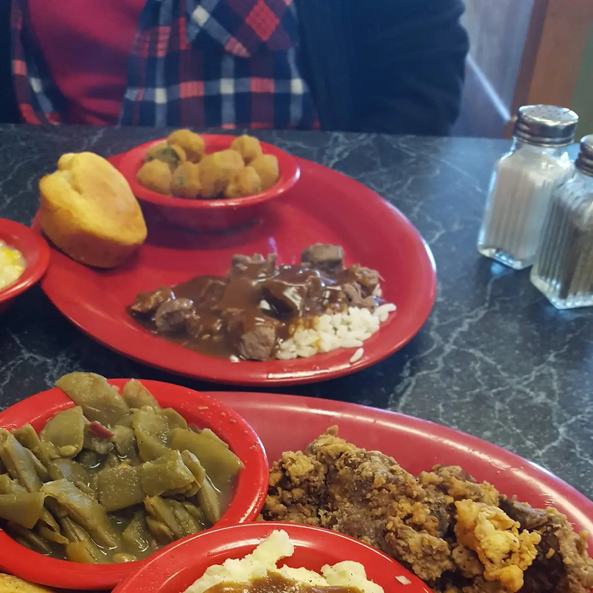 Beef Tips and Rice Chicken Livers and Vegetables