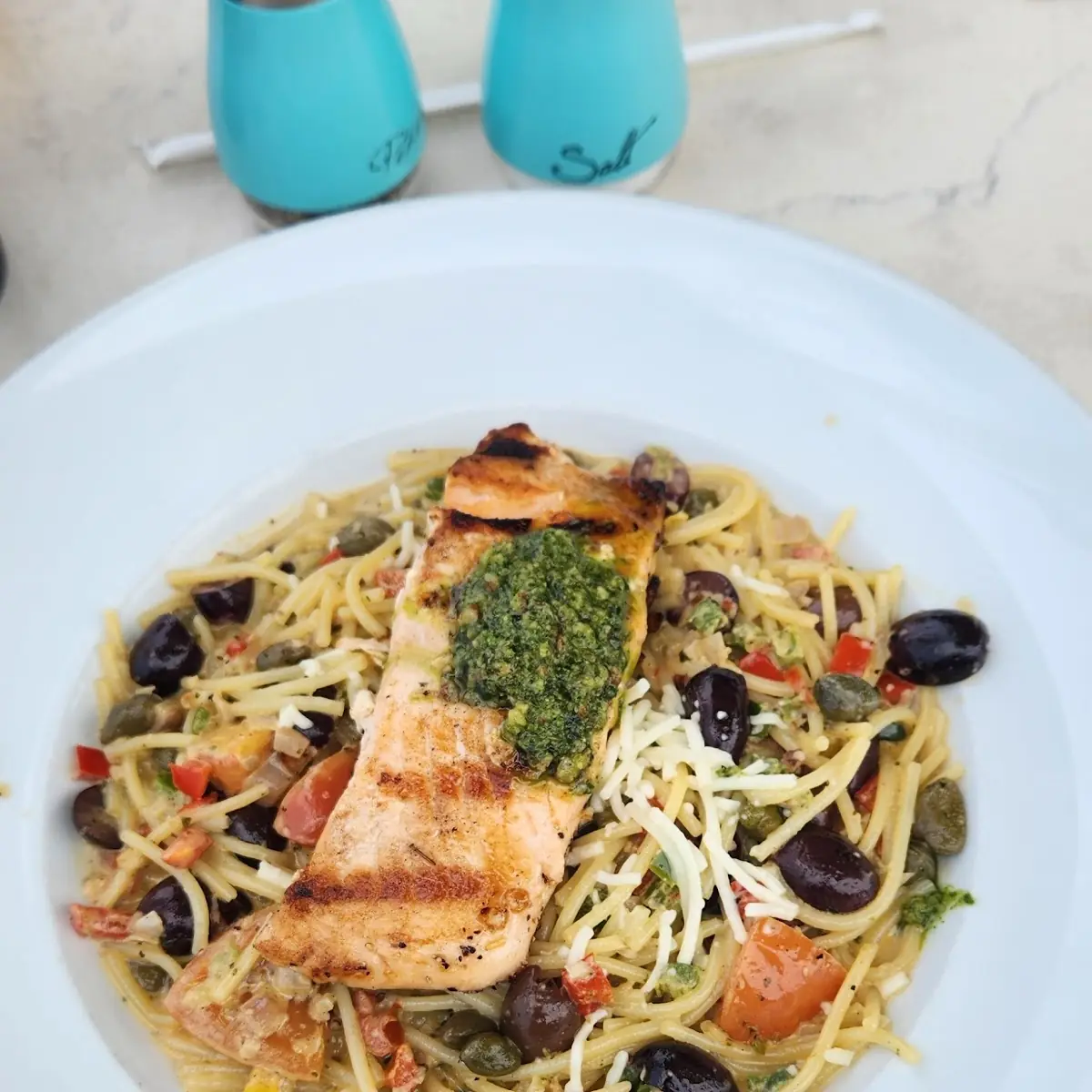 Grilled Salmon Pasta