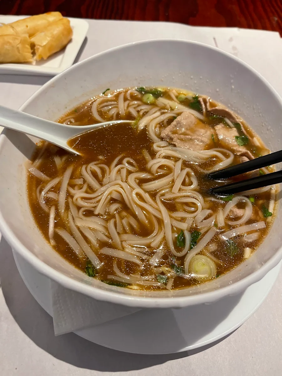 Beef Pho Noodle Soup Before