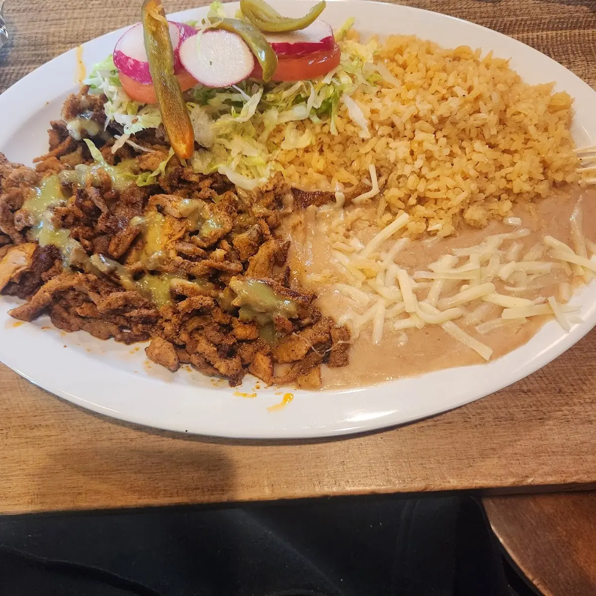 Tacos Rice Beans Chips Salsa