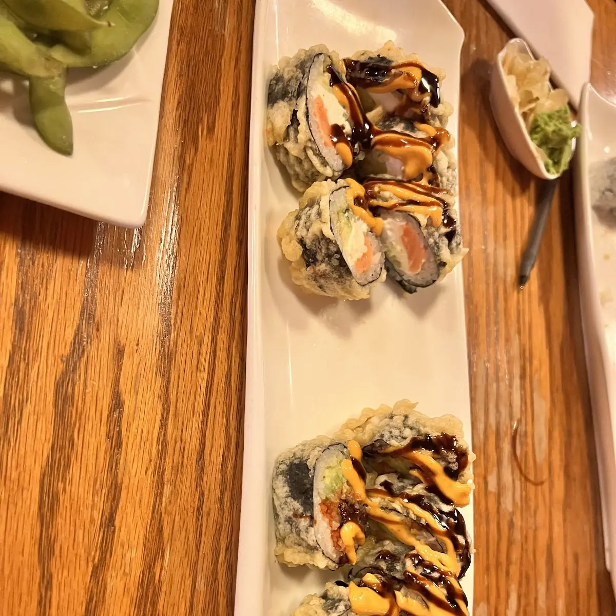 Salmon Shrimp Avocado Sushi Roll