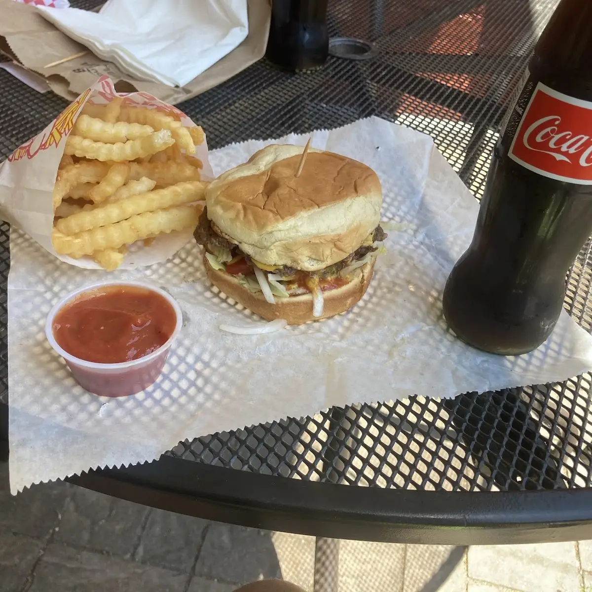Double Cheeseburger and Fries