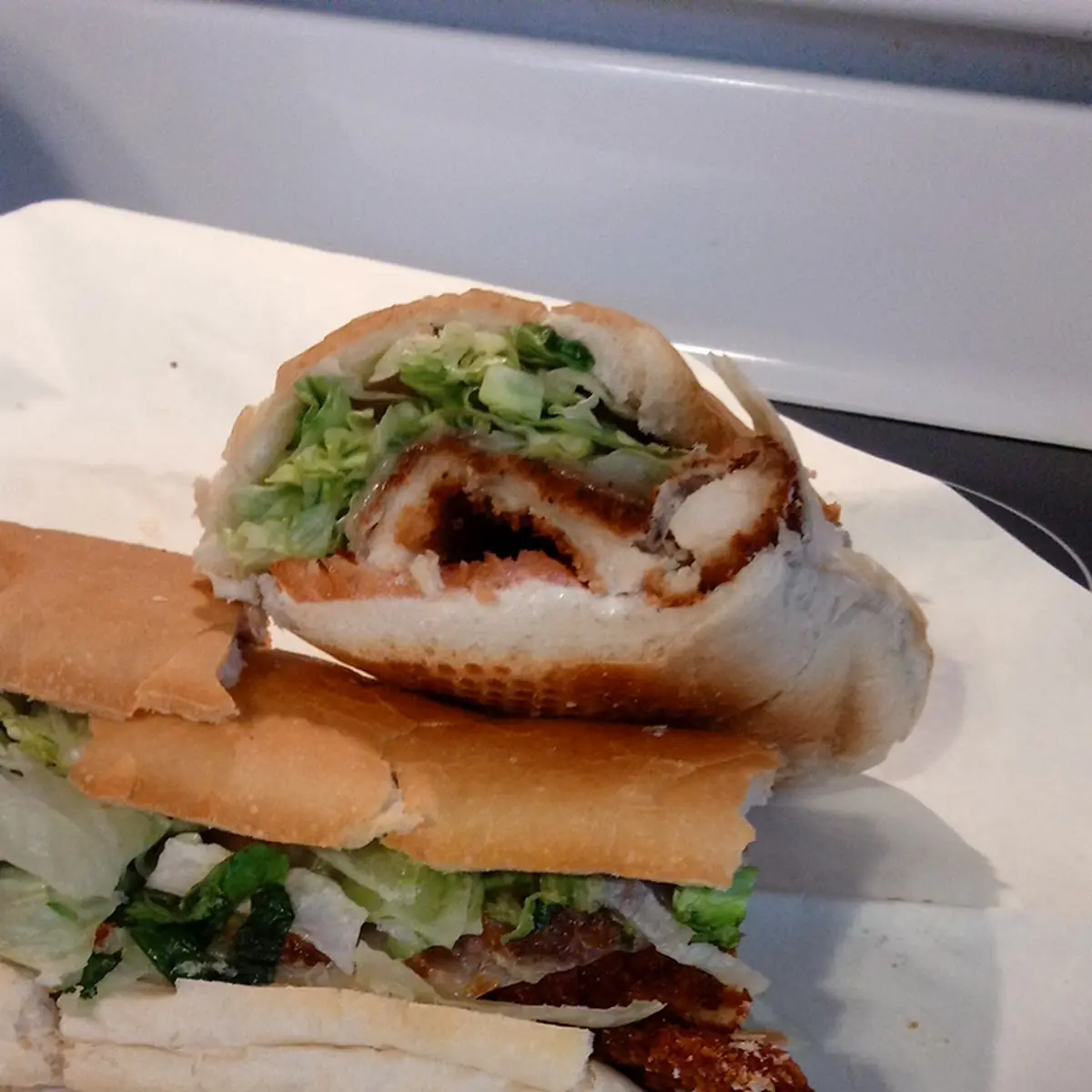 Chicken Cutlet Lettuce Tom Mayo