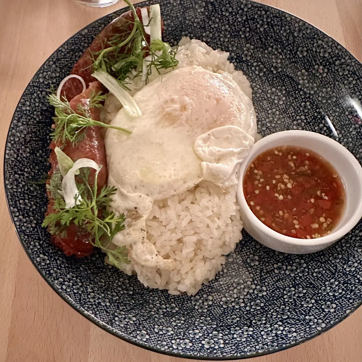 Hmong Sausage and Sticky Rice w Egg